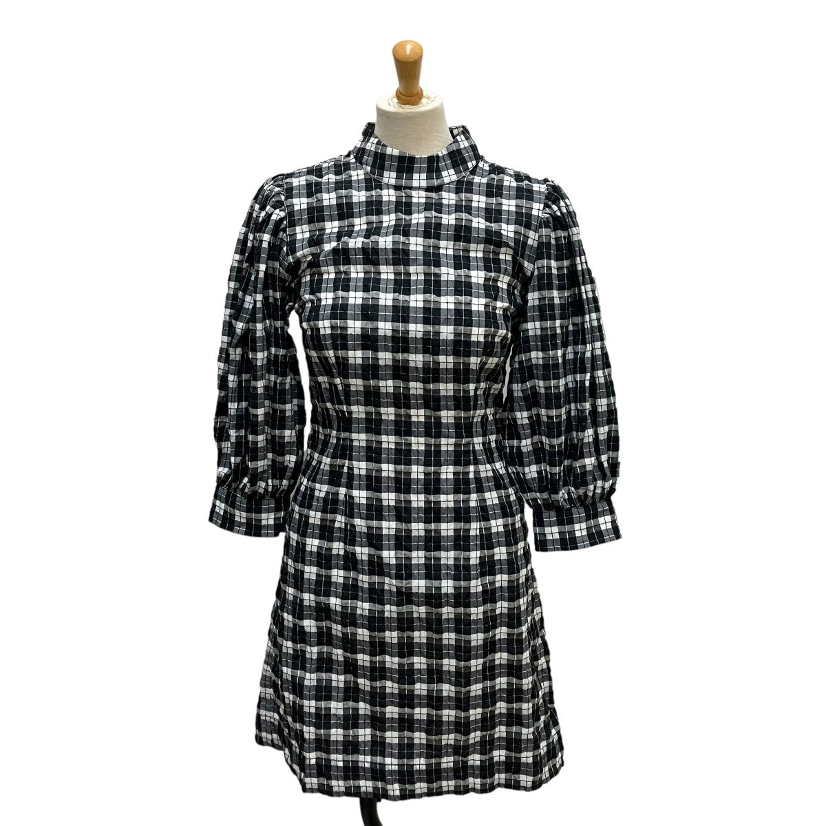 サッカーチェックワンピース