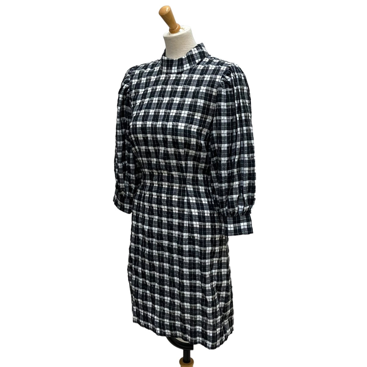 サッカーチェックワンピース