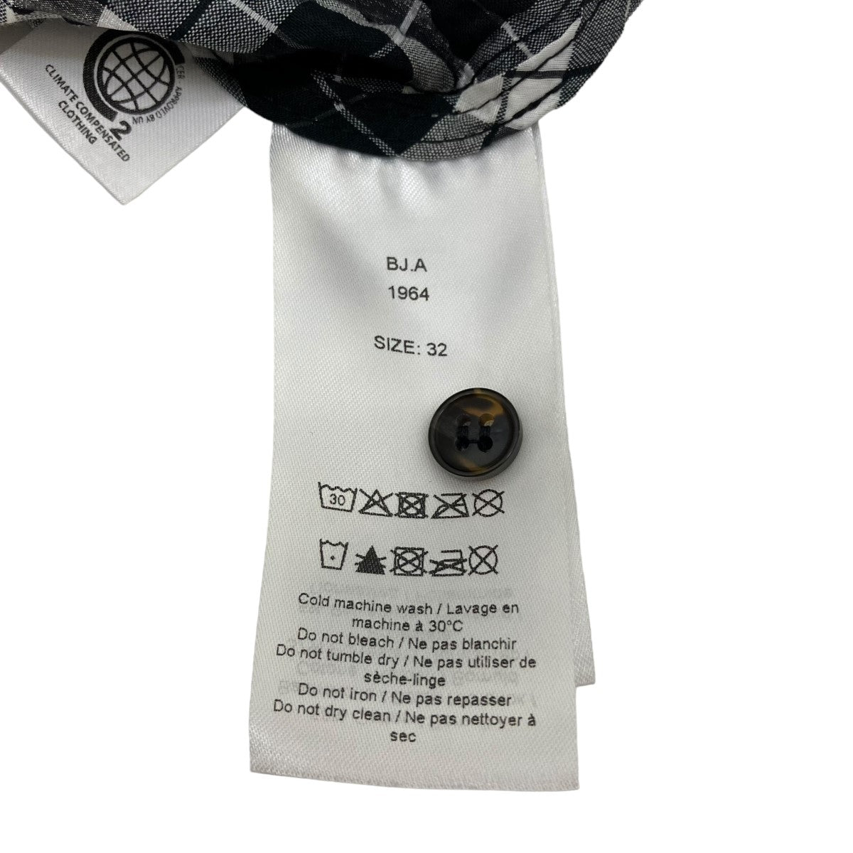 GANNI” シアサッカー チェックプリントドレス Green (Ganni