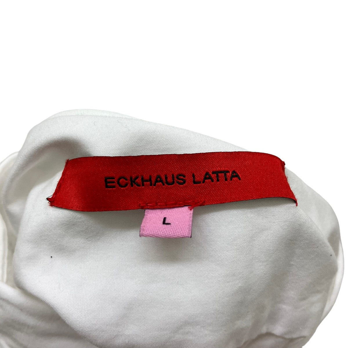 ECKHAUS LATTA(エコーズラッタ) コットン バックジップシャツ ホワイト ...