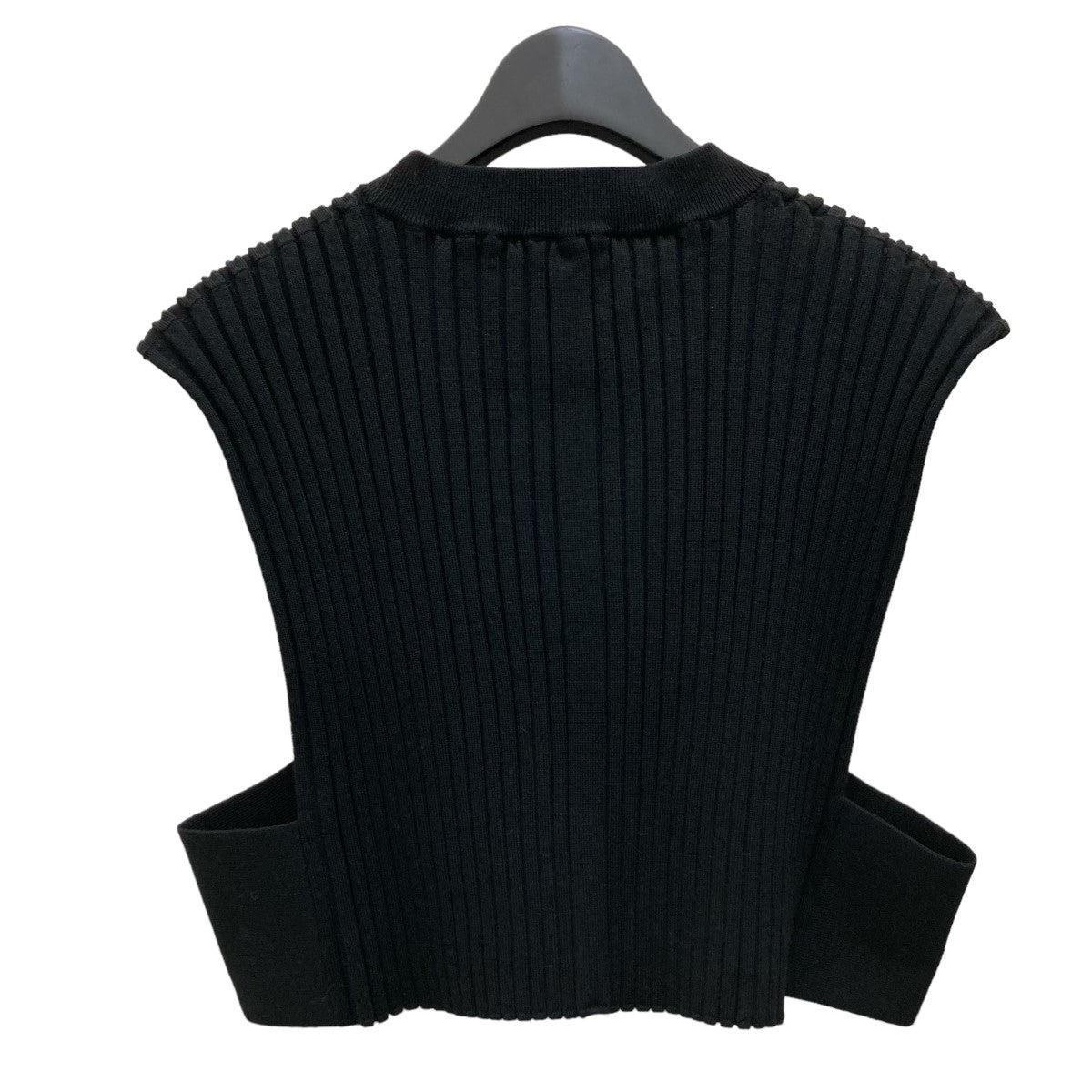 HYKE(ハイク) WIDE RIBBED CROPPED VEST ニットベスト 222-11296 ブラック サイズ  F｜【公式】カインドオルオンライン ブランド古着・中古通販【kindal】