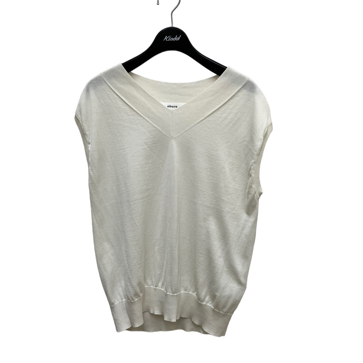 EBURE(エブール) Light Silk Cotton V Neck Sleeveless Knit