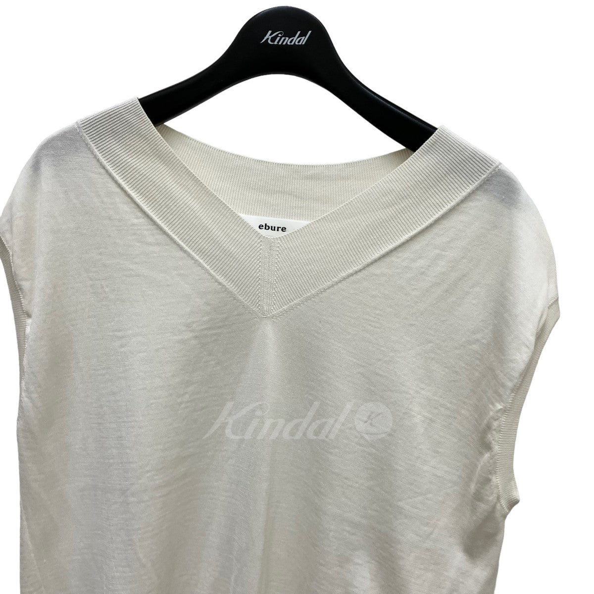 EBURE(エブール) Light Silk Cotton V Neck Sleeveless Knit