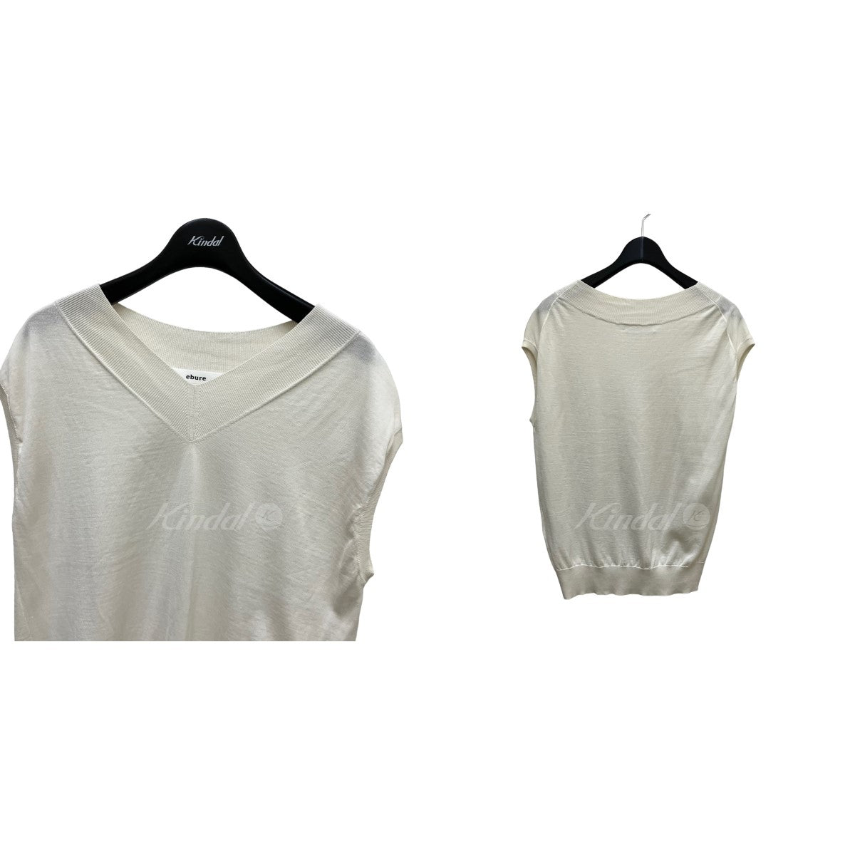 EBURE(エブール) Light Silk Cotton V Neck Sleeveless Knit