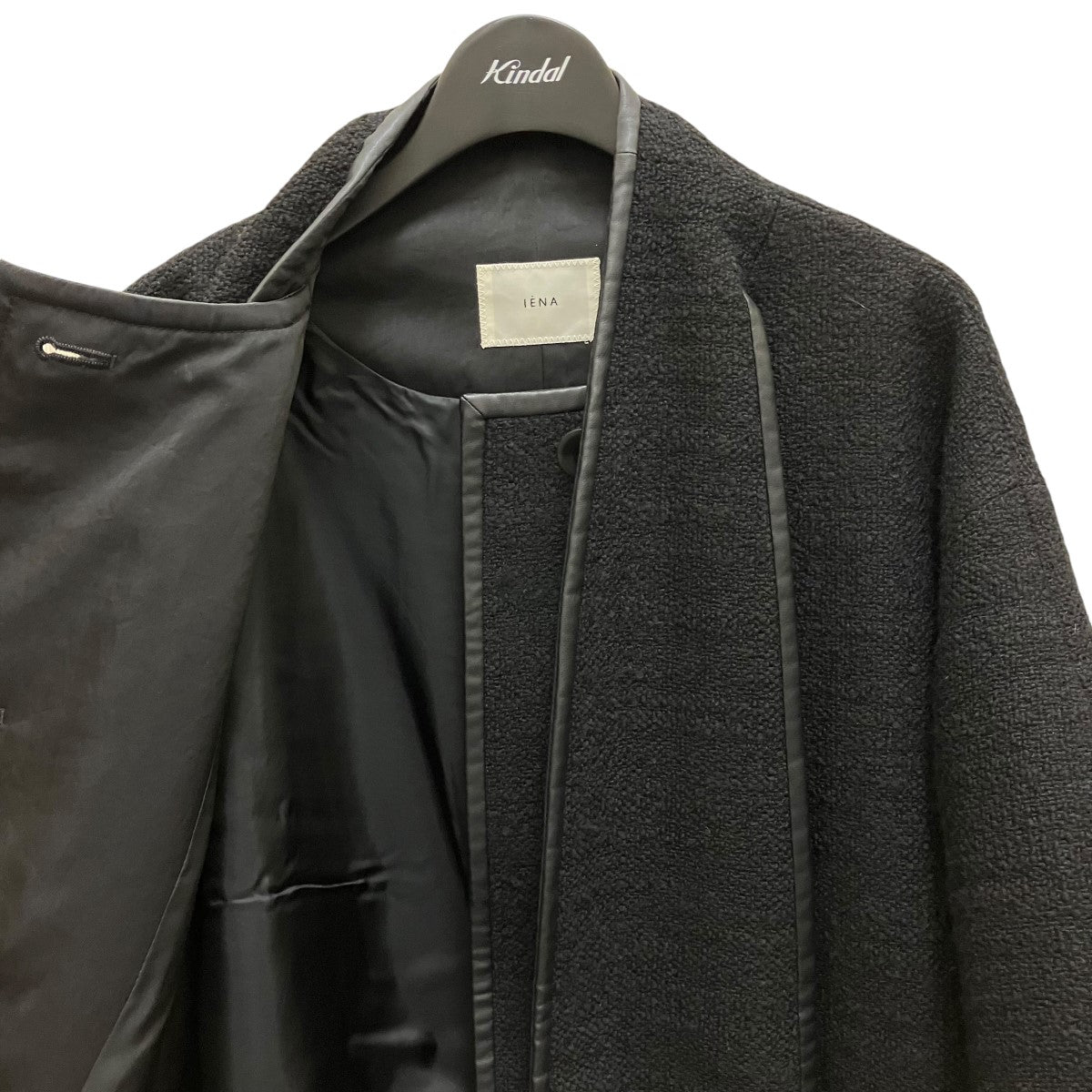 【美品】IENA イエナ ツイードポンチョ ショートコート ウール混 美品】IENA イエナ ツイードポンチョ ショートコート ウール混