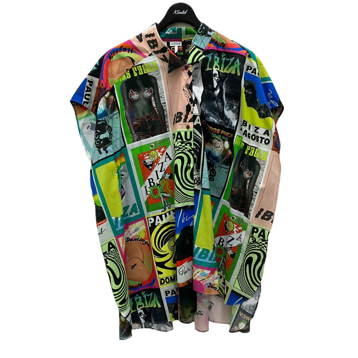 LOEWE×PAULA'S IBIZA ハンガー付属総柄ノースリーブシャツS616337X01