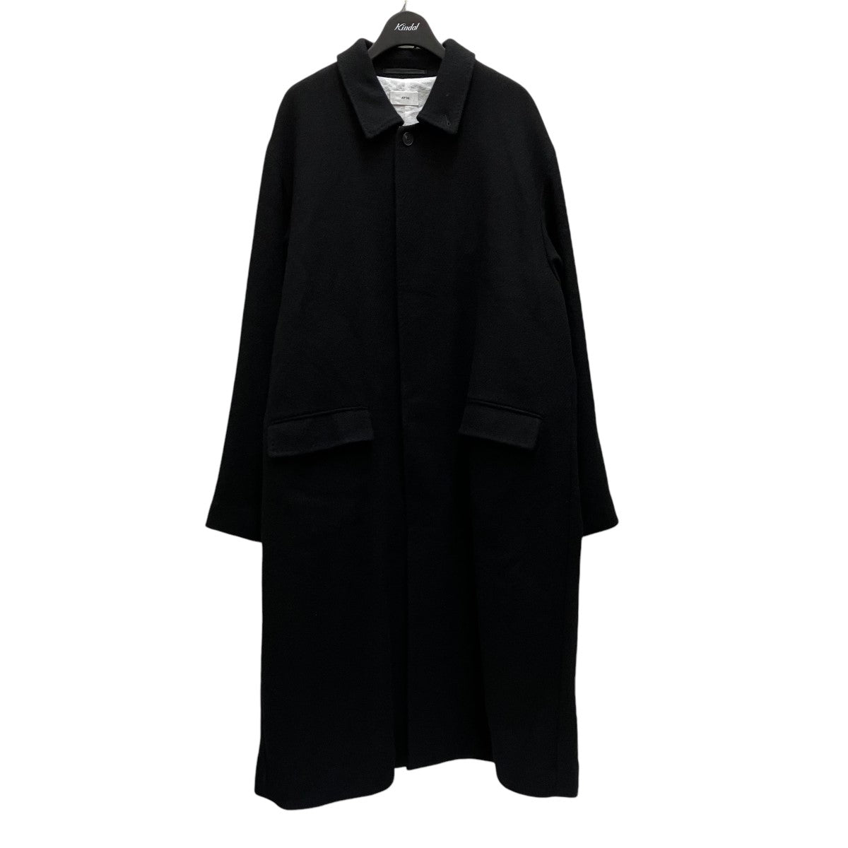 ATON(エイトン) WASHED CASHMERE BALMACAAN COATステンカラーコート7032095 7032095 ブラック サイズ  6｜【公式】カインドオルオンライン ブランド古着・中古通販【kindal】