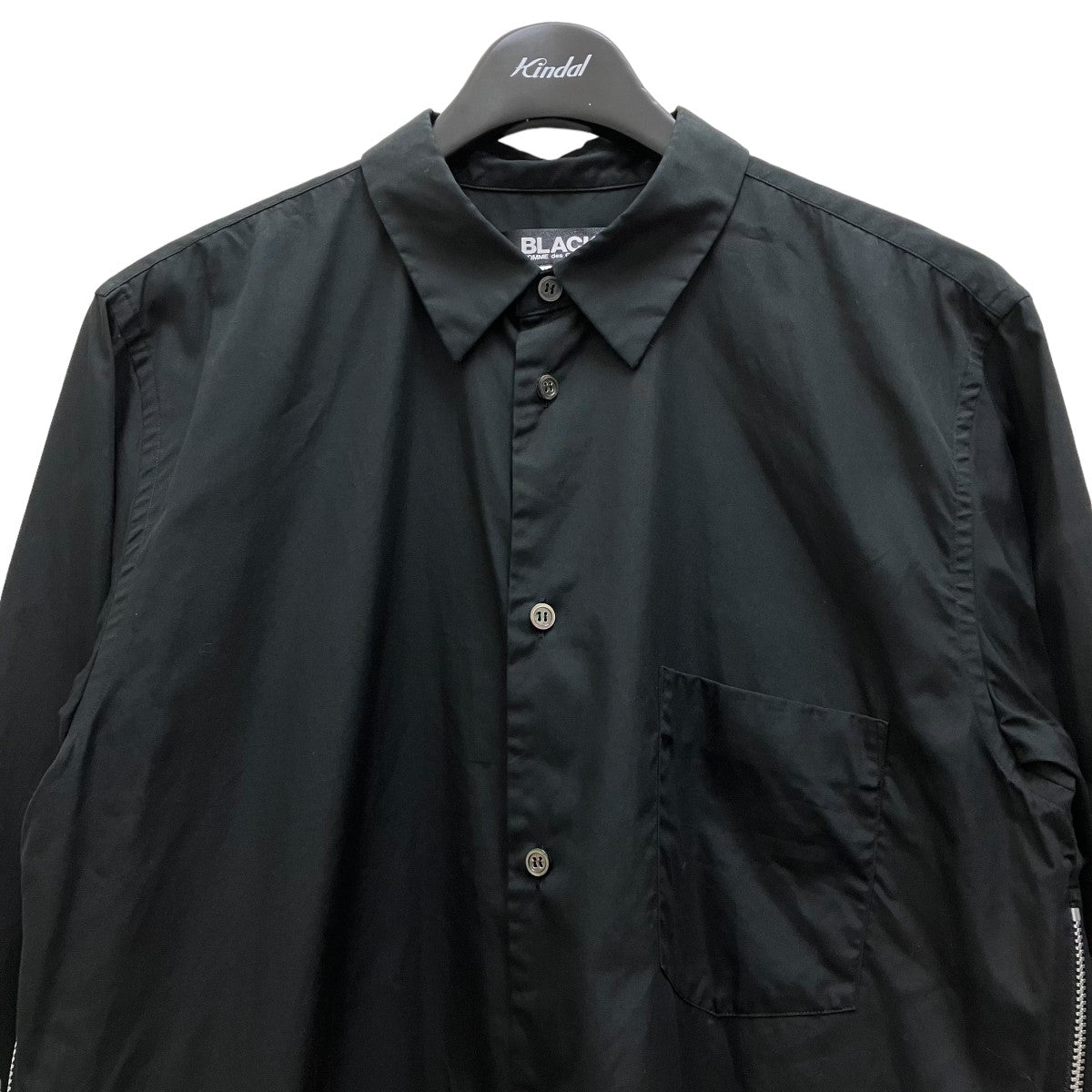 BLACK COMME des GARCONS(ブラックコムデギャルソン) サイドジップロングシャツ1H-B013