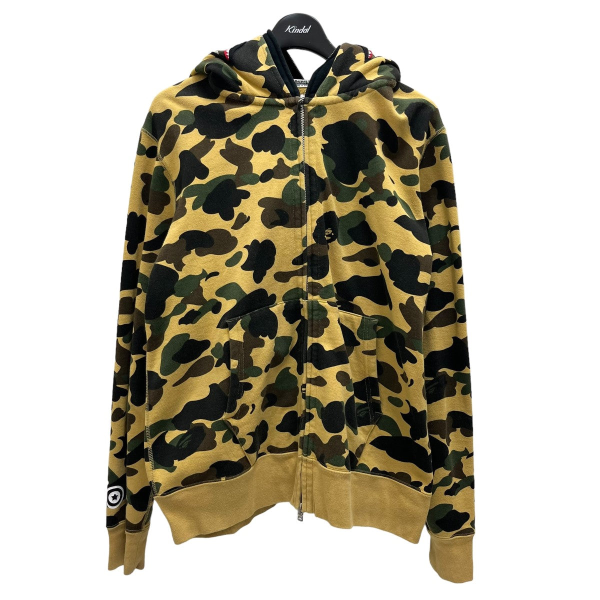 A BATHING APE(アベイシングエイプ) Double shark full zip hoodieカモフラージュ柄ジップパーカー001ZPF701027X  001ZPF701027X ベージュ サイズ L｜【公式】カインドオルオンライン ブランド古着・中古通販【kindal】