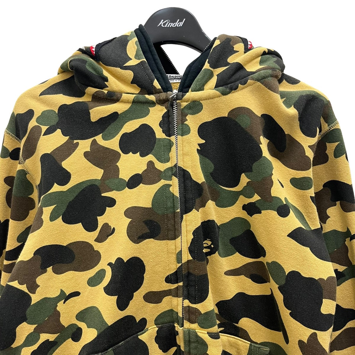 A BATHING APE(アベイシングエイプ) Double shark full zip hoodieカモフラージュ柄ジップパーカー001ZPF701027X  001ZPF701027X ベージュ サイズ L｜【公式】カインドオルオンライン ブランド古着・中古通販【kindal】