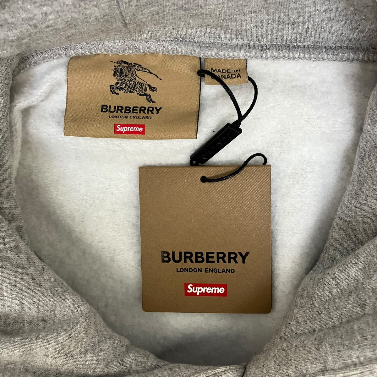 Supreme×BURBERRY Box Logo Hooded Sweatshirtスウェット グレー サイズ L｜【公式】カインドオルオンライン  ブランド古着・中古通販【kindal】