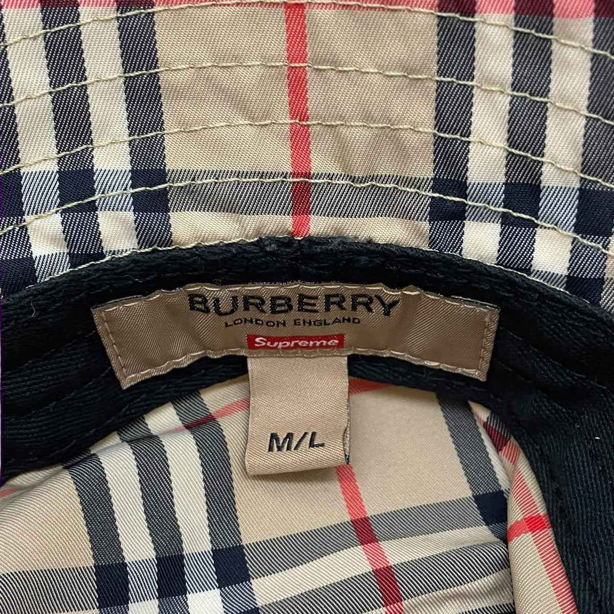 Supreme×BURBERRY Crusherチェックハット ベージュ サイズ M/L｜【公式】カインドオルオンライン  ブランド古着・中古通販【kindal】