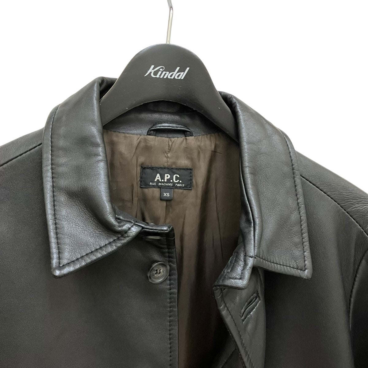 A．P．C．(アーペーセー) レザージャケット ブラック サイズ XS｜【公式】カインドオルオンライン ブランド古着・中古通販【kindal】