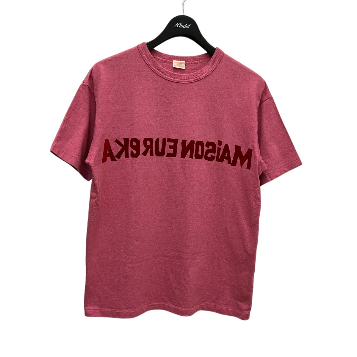 メゾンエウレカ MAISON EUREKA フロッキープリントTシャツ 291 ピンク サイズ：S MAISON EUREKA(メゾンエウレカ) フロッキープリントTシャツ291