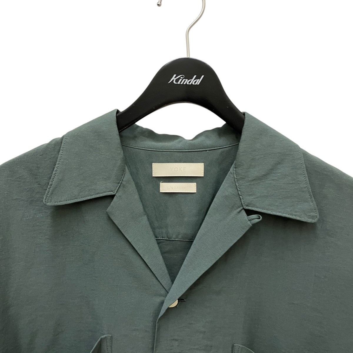 YOKE レーヨン　半袖シャツ YOKE(ヨーク) WIDE FIT OPEN COLLAR SHIRT半袖シャツ