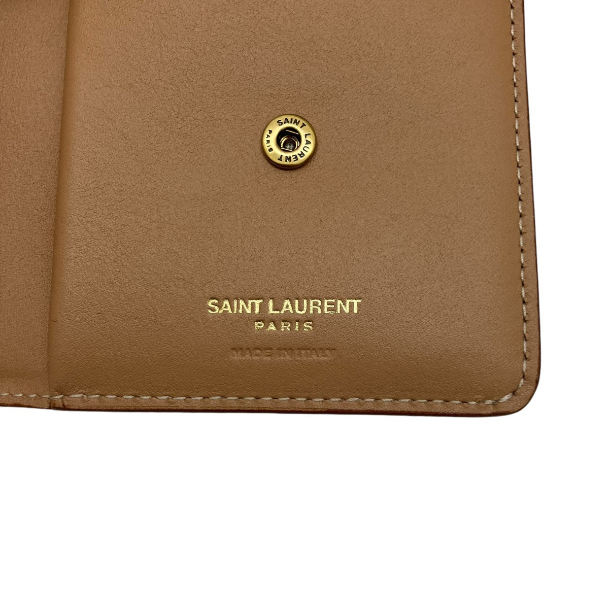 Saint Laurent Paris(サンローランパリ) ジェイミー フォールドウォレット2つ折り財布710321 710321  ベージュ｜【公式】カインドオルオンライン ブランド古着・中古通販【kindal】