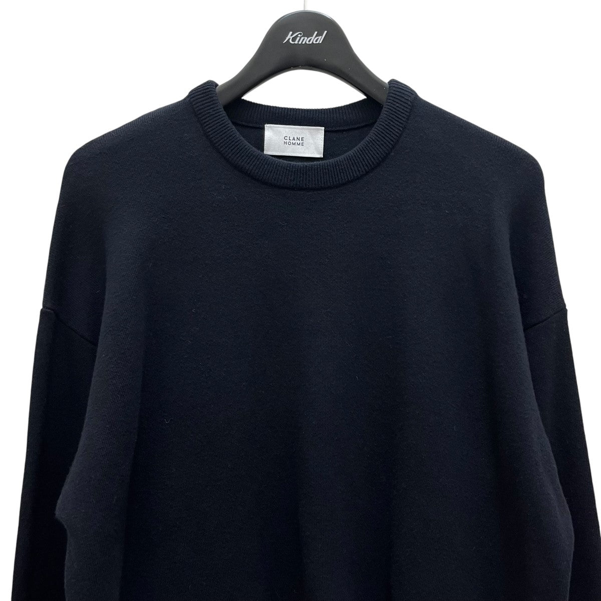 CLANE HOMME(クラネオム) BASIC BOX KNIT TOPSクルーネックニット27106-0871 27106-0871 ブラック  サイズ 1｜【公式】カインドオルオンライン ブランド古着・中古通販【kindal】