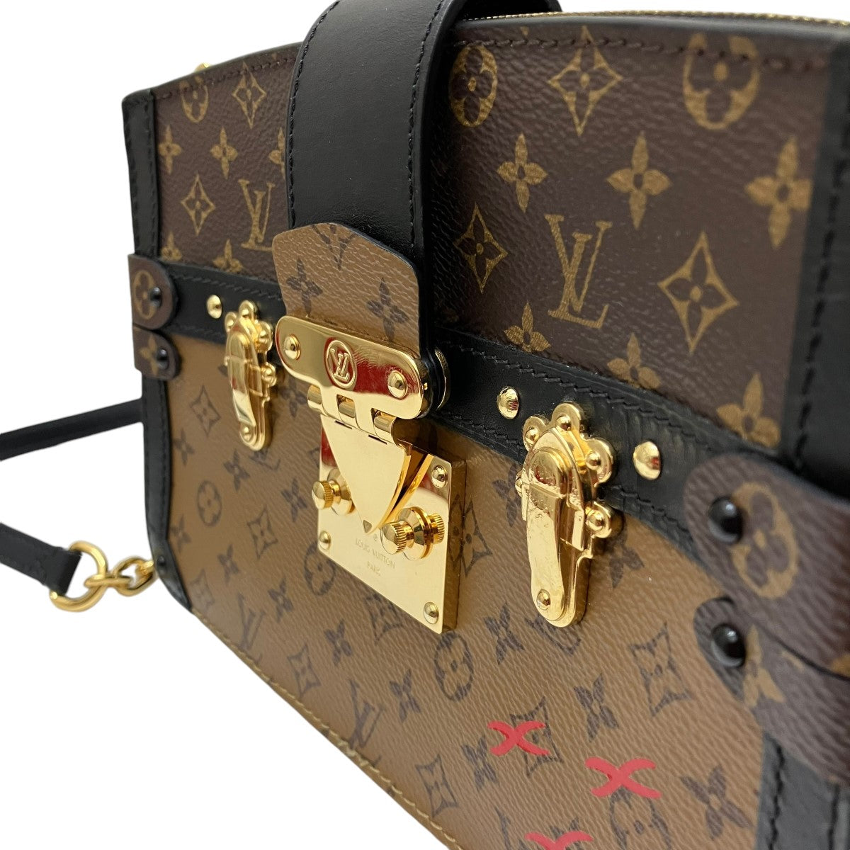 LOUIS VUITTON(ルイヴィトン) リバース トランク クラッチモノグラムリバースショルダーバッグM43596 M43596 RFID  ブラウン｜【公式】カインドオルオンライン ブランド古着・中古通販【kindal】