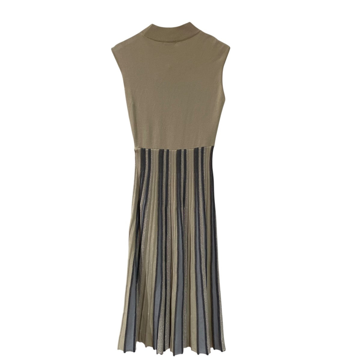 FRAY I.D ベージュノースリーブワンピース 中古・古着通販】FRAY ID (フレイ アイディー) ウエスト