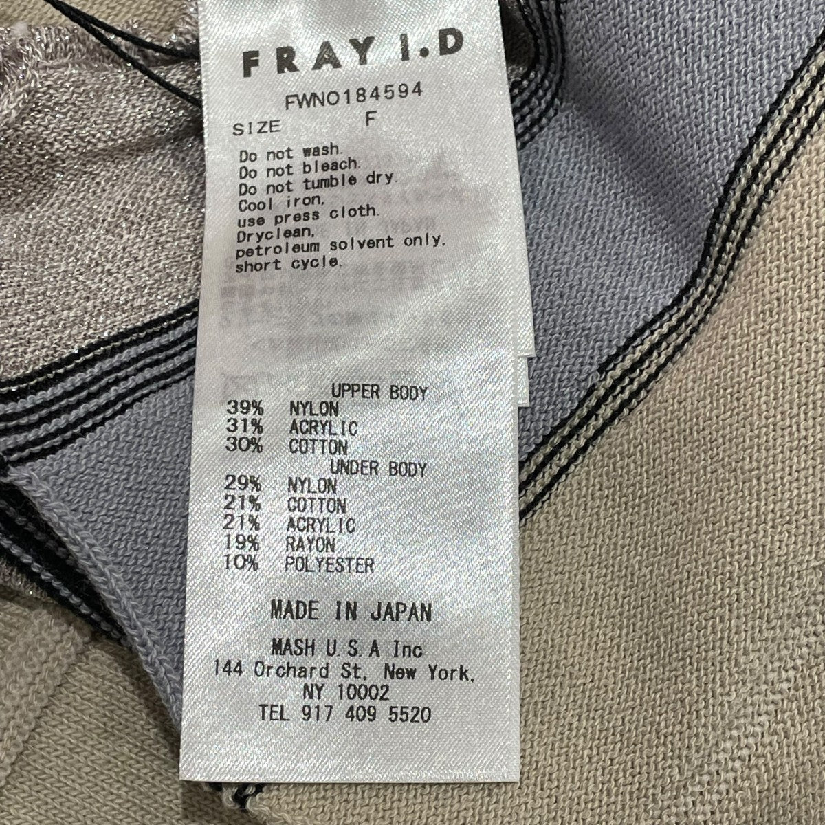 FRAY ID(フレイアイディー) ノースリーブワンピースFWNO184594