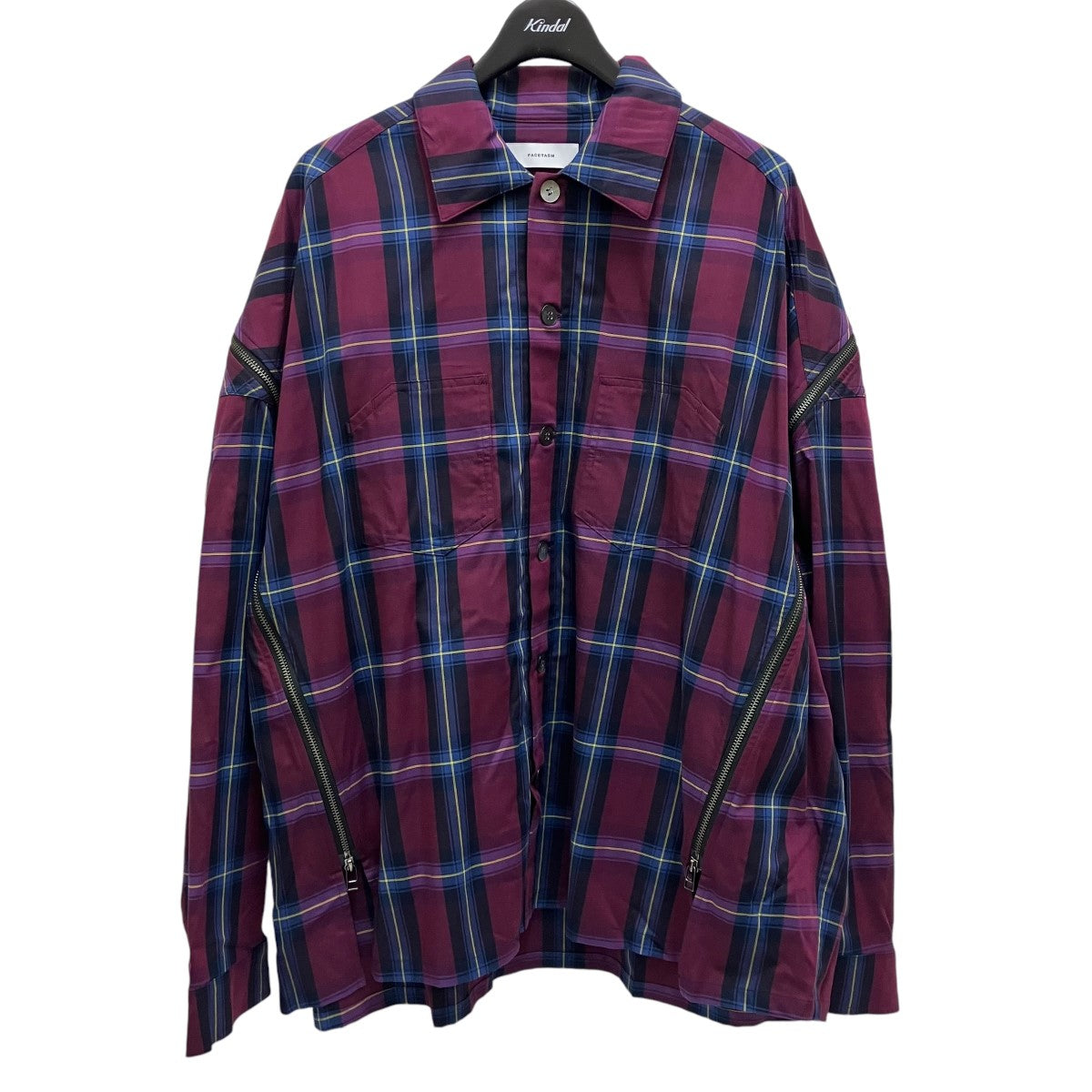 FACETASM(ファセッタズム) 23SSZIPPED CHECK SHIRTチェックチェックシャツABH-SH-M02 ABH-SH-M02  パープル サイズ 4｜【公式】カインドオルオンライン ブランド古着・中古通販【kindal】