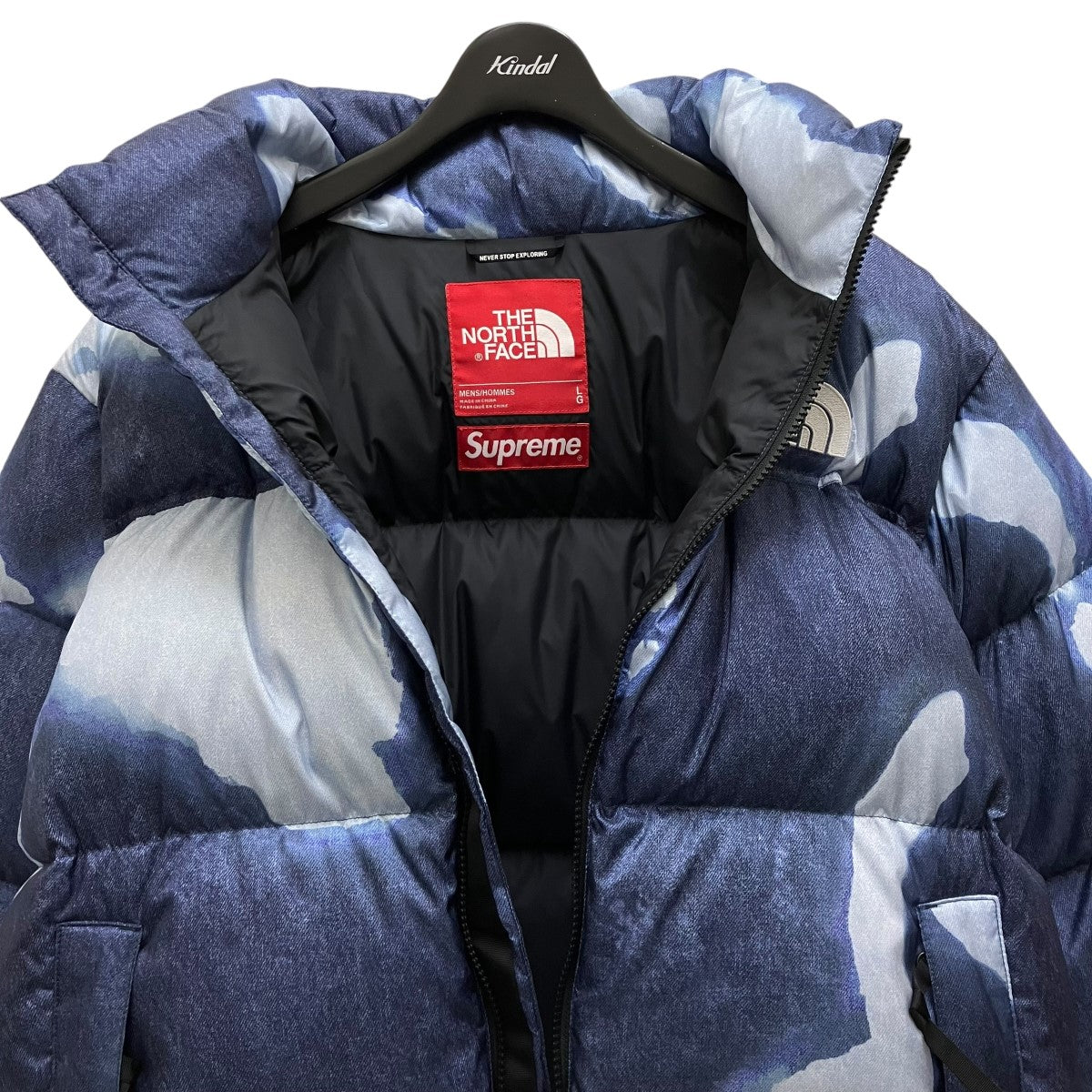 Supreme×THE NORTH FACE Bleached Denim Print Nuptse JacketダウンジャケットND52100I  ND52100I インディゴ サイズ L｜【公式】カインドオルオンライン ブランド古着・中古通販【kindal】