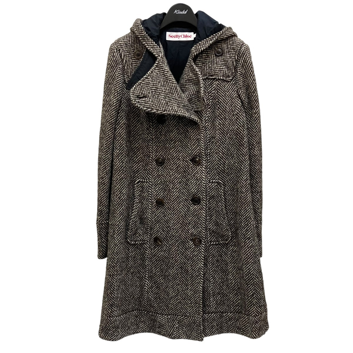 ヘリンボーンツイードコート