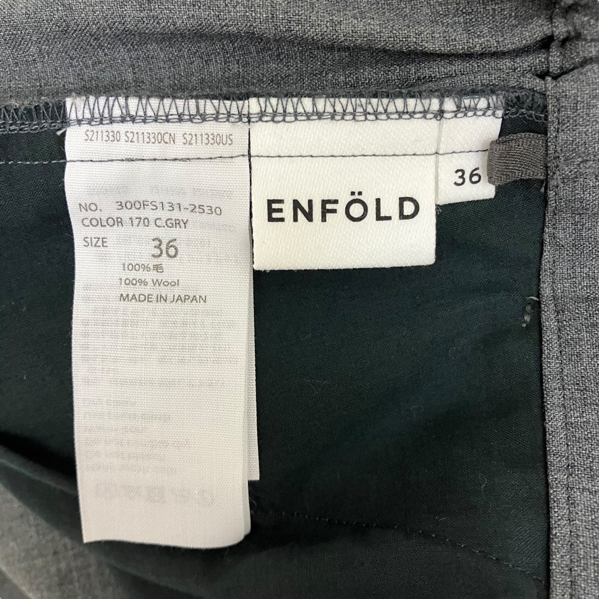 ENFOLD(エンフォルド) スラックス300FS131-2530 300FS131-2530 グレー