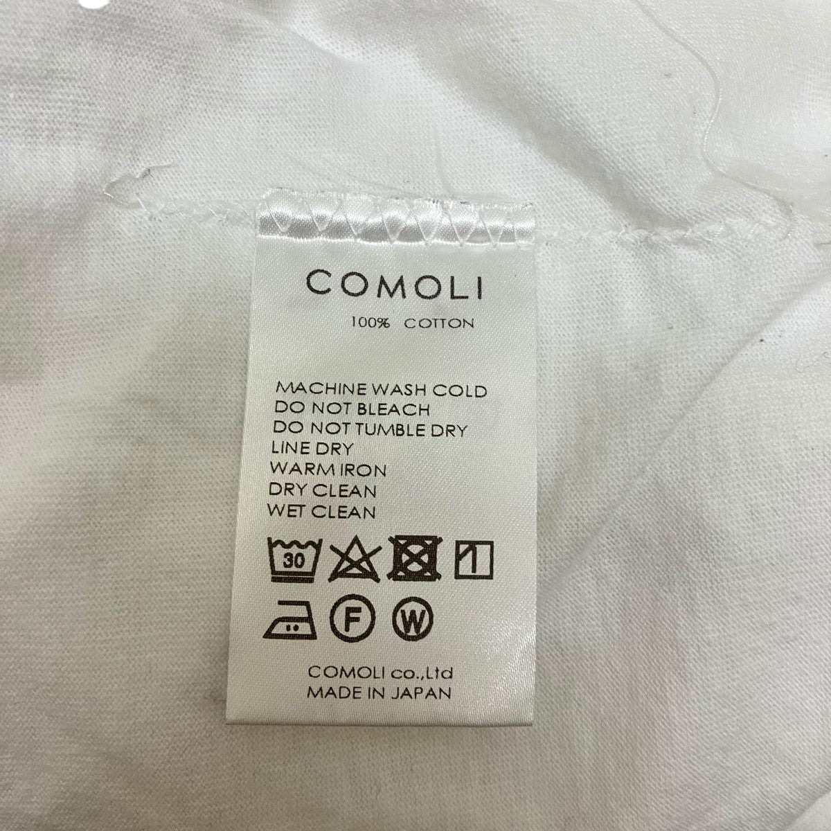 COMOLI(コモリ) 23SS長袖TシャツX01-05008 X01-05008 ホワイト