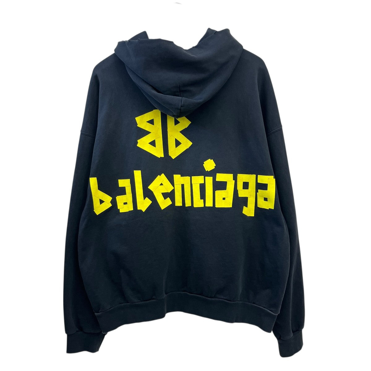 Tape Type Ripped Pocket Zip Up Hoodieジップパーカー