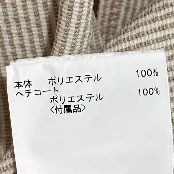アナイ　ワンピース　半袖　ベージュ ANAYI（アナイ）の「リネンオックススラッシュネックワンピース