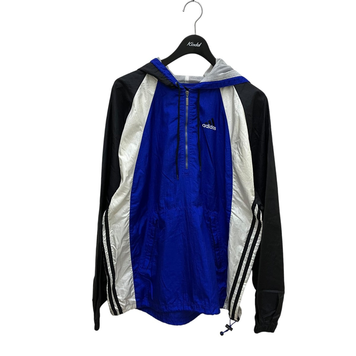 adidas(アディダス) 90's Vintageアノラックパーカー ブルー×ブラック
