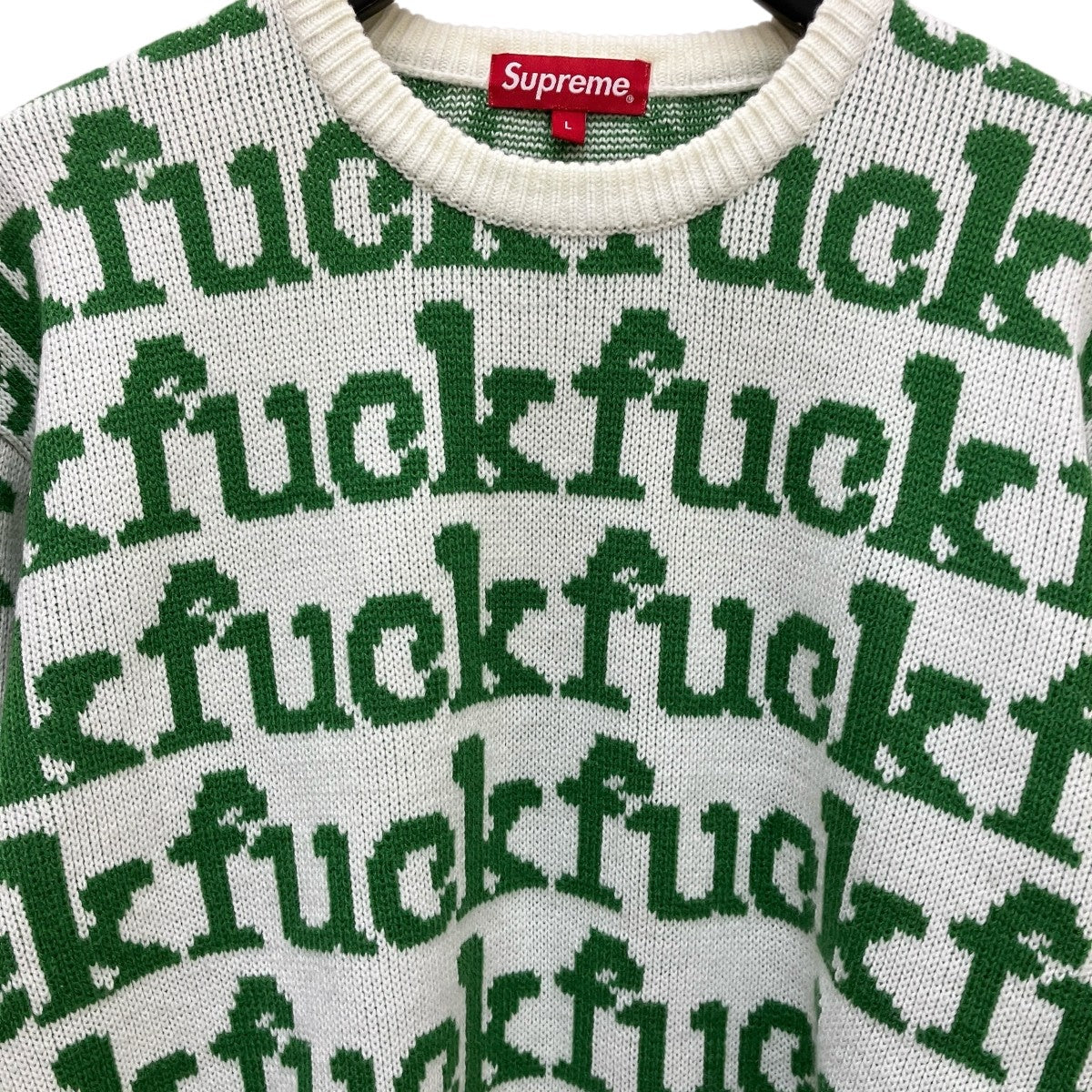 Supreme(シュプリーム) Fuck Knitted Sweater ホワイト サイズ L