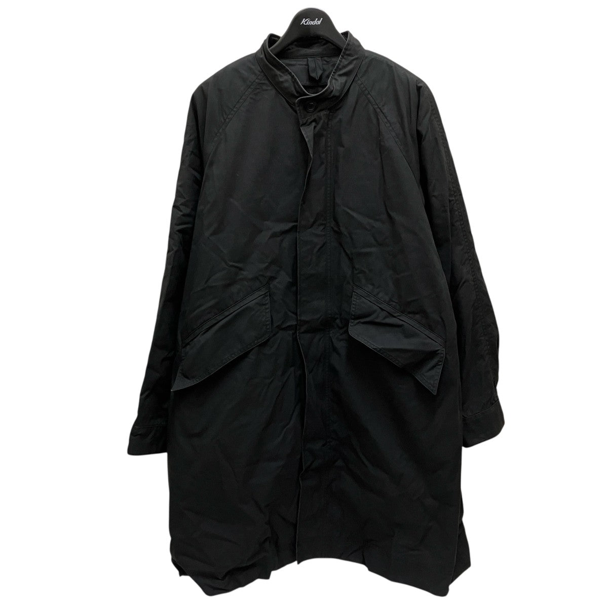 美品 MHL. FELTED WOOL TWILL ジャケット コート ブラック セール】 シェットランドウール ステンカラーコート （ステンカラー