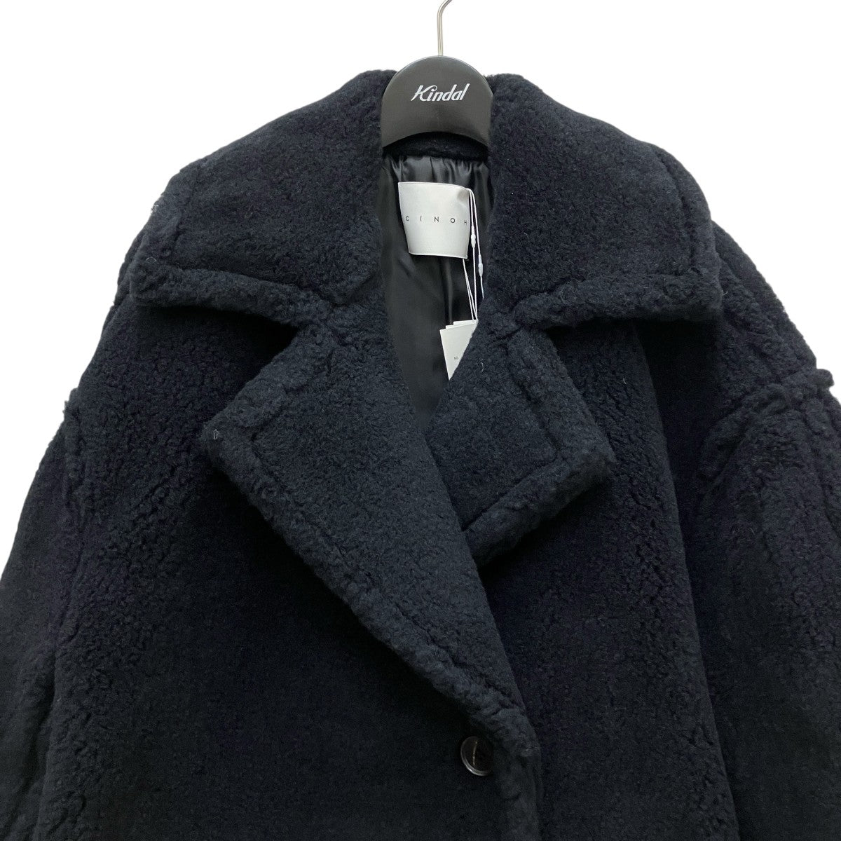 CINOH(チノ) ボアミドルコート24WC0003 24WC0003 ブラック サイズ 38