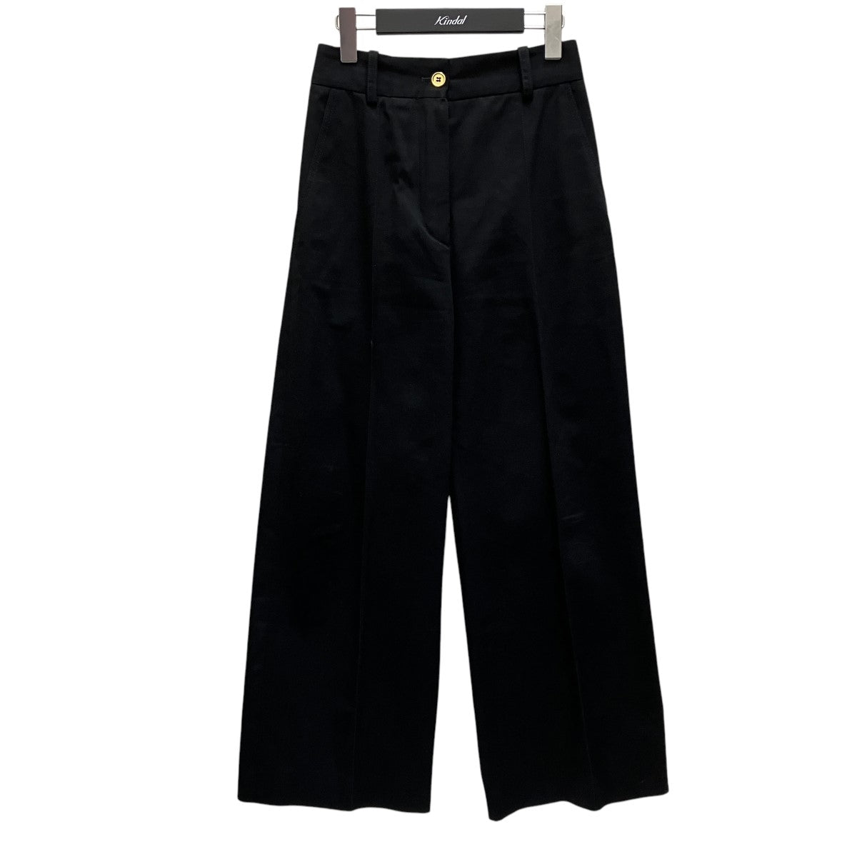 【国内発関税無】PATOU パトゥ ボタンヘム フレアパンツ Patou(パトゥ) フレアデニム TR0300008602D インディゴ サイズ