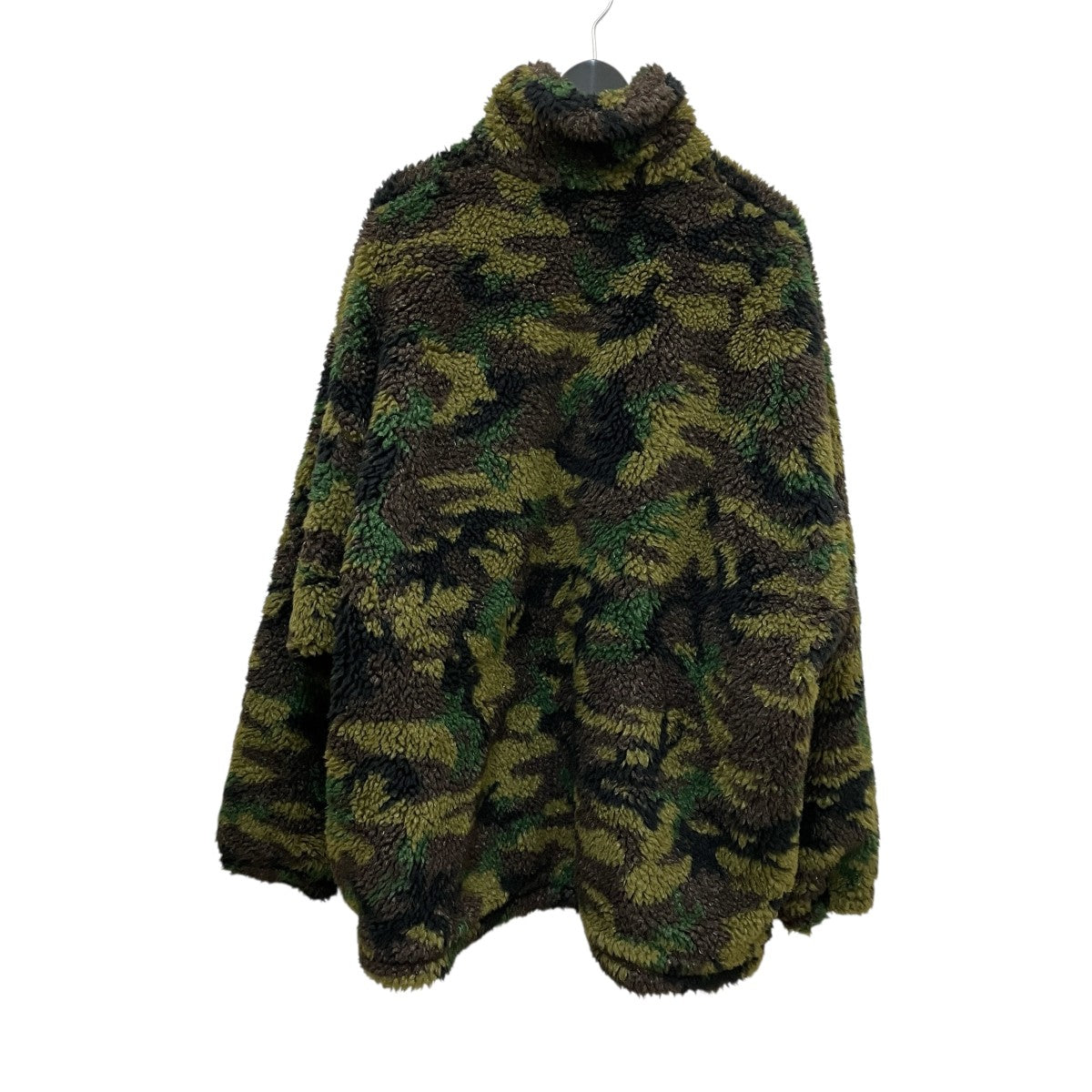 BALENCIAGA(バレンシアガ) カモフラージュ柄ボアコート グリーン