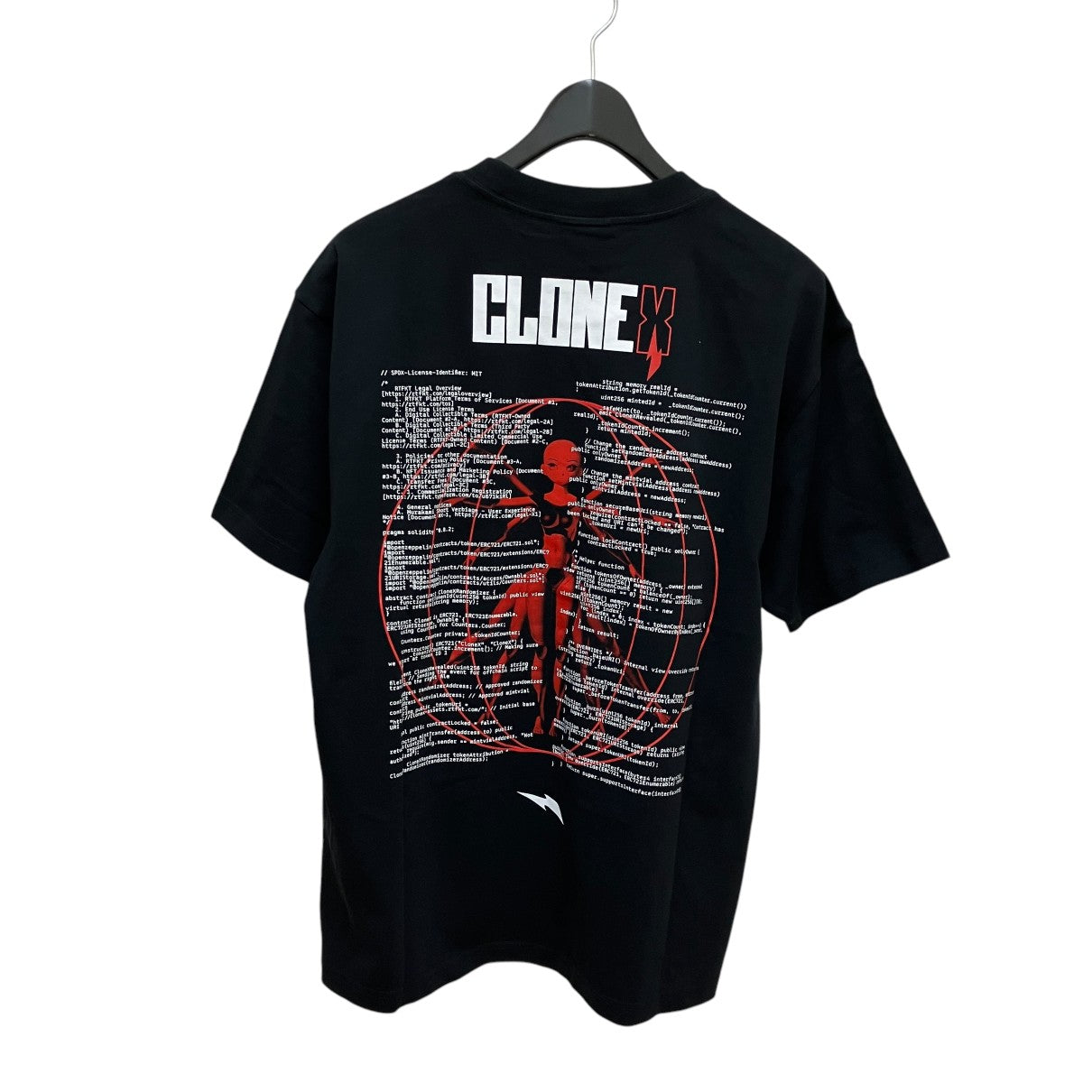 8SM1 NIKE プリントTシャツ　Y2K 古着　used NIKE×RTFKT Clone-X Genesis T-ShirtTシャツ ブラック サイズ S