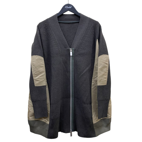 sacai(サカイ) MA-1切替ニットカーディガン21-05841 21-05841 グリーン