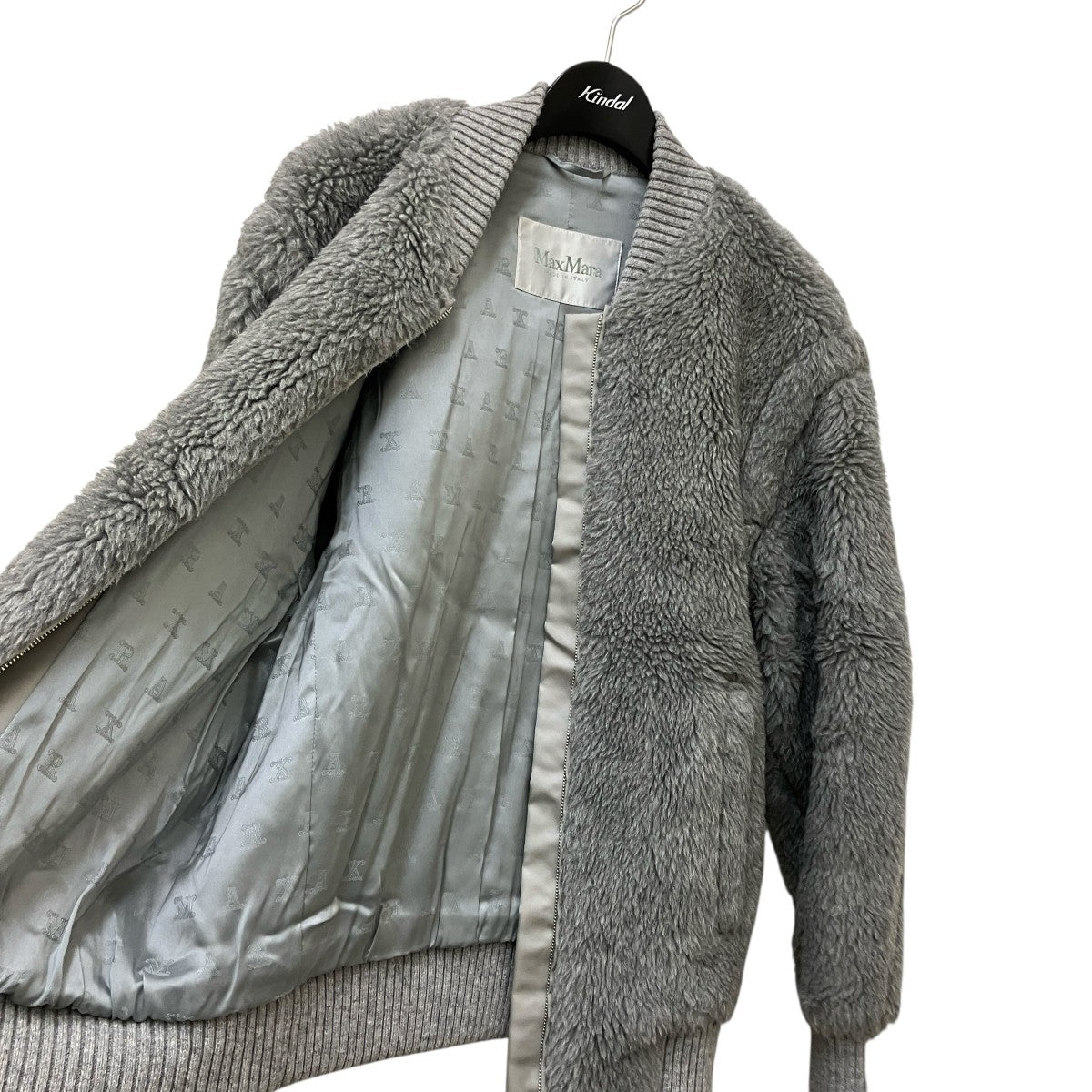 MaxMara(マックスマーラ) テディベアボンバージャケットカシミヤ混ボア