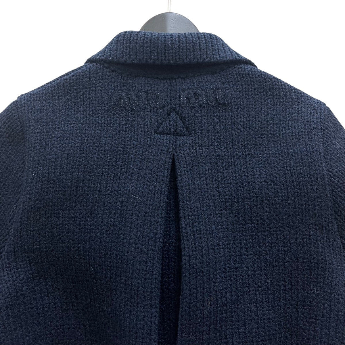 miu miu ネイビー　クロップドジャケット miumiu(ミュウミュウ) 24AWクロップド ウール ジャケット