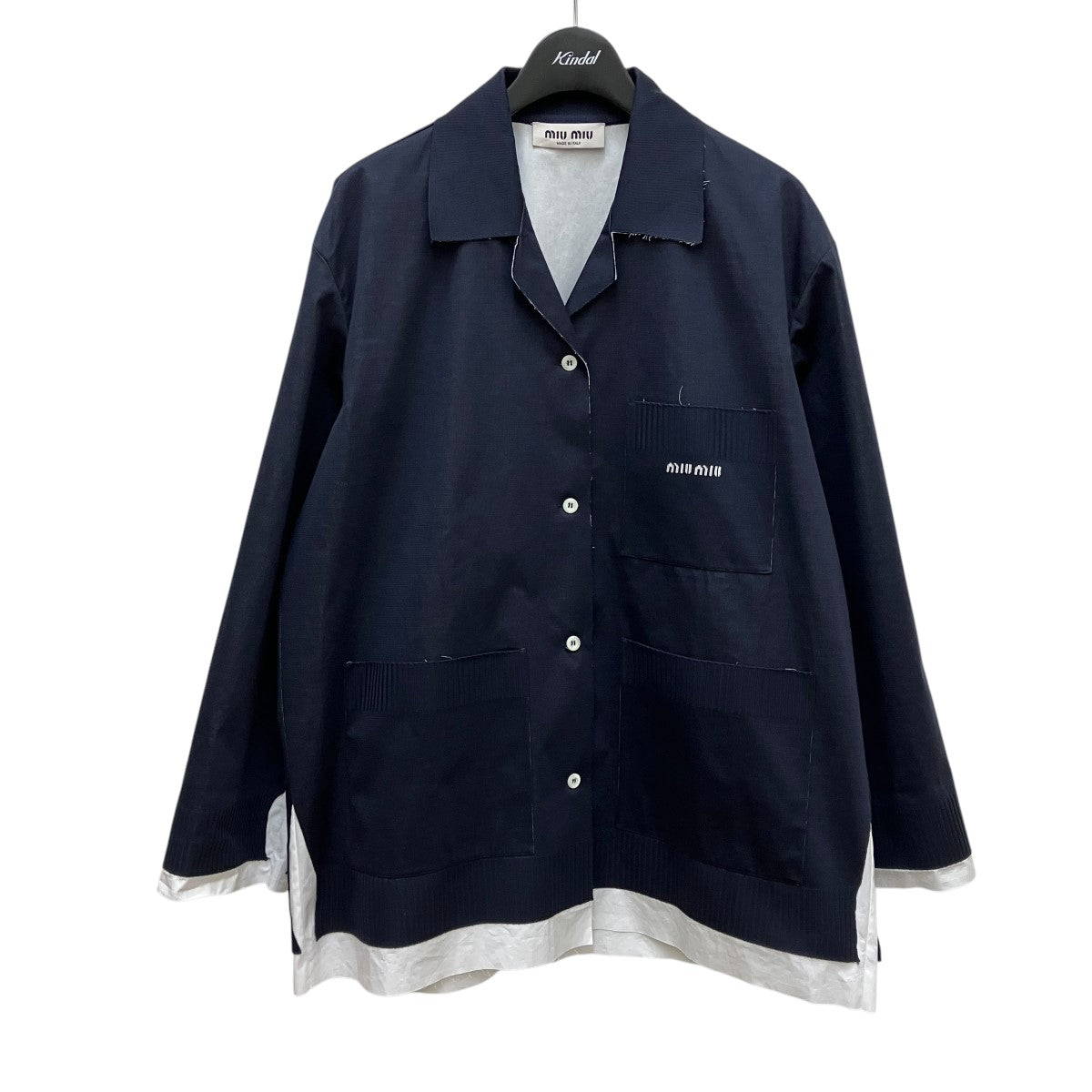 MIU MIU ニットxポプリン シャツMK1890 古着・中古-1枚目のアイテム画像