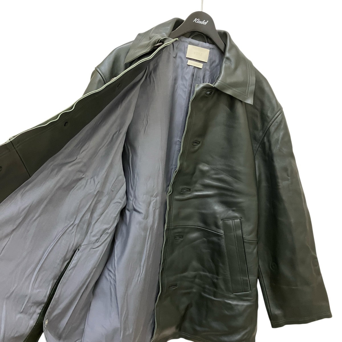 YOKE(ヨーク) 22AW20Cut-Off Leather Car CoatYK22AW0401C YK22AW0401C