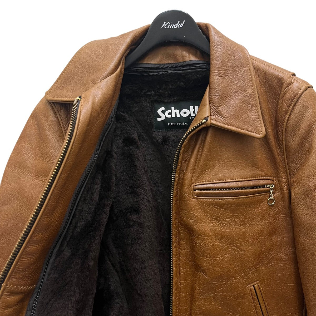 Schott(ショット) 103US TRUCKER JACKETライナー付レザーライダース