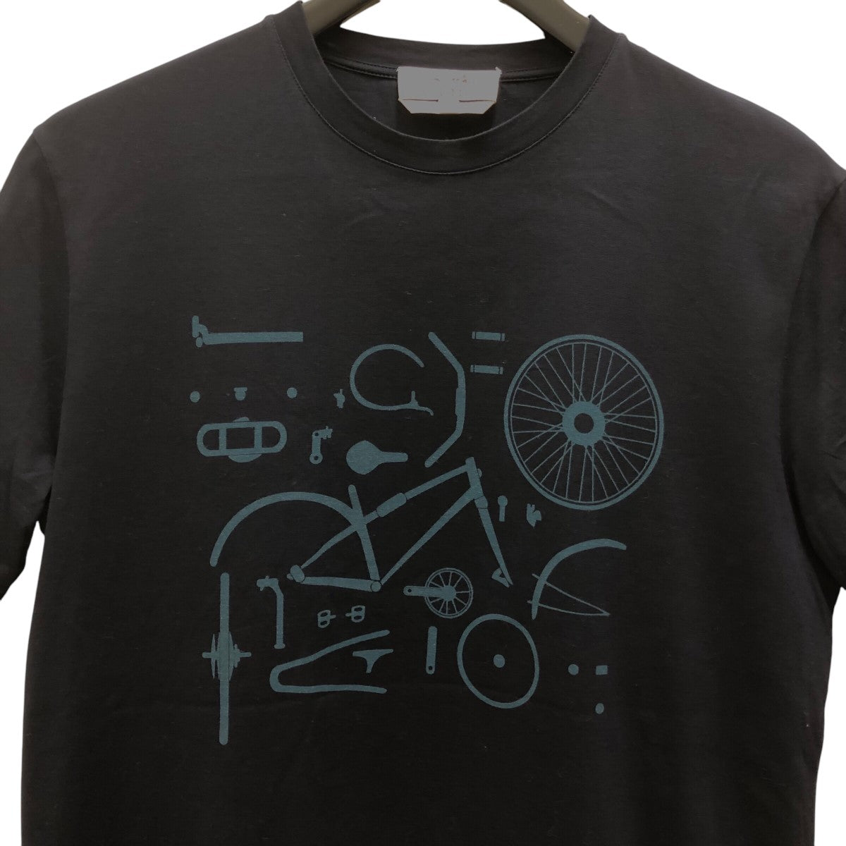 HERMES(エルメス) プリント半袖Tシャツ ネイビー サイズ XS
