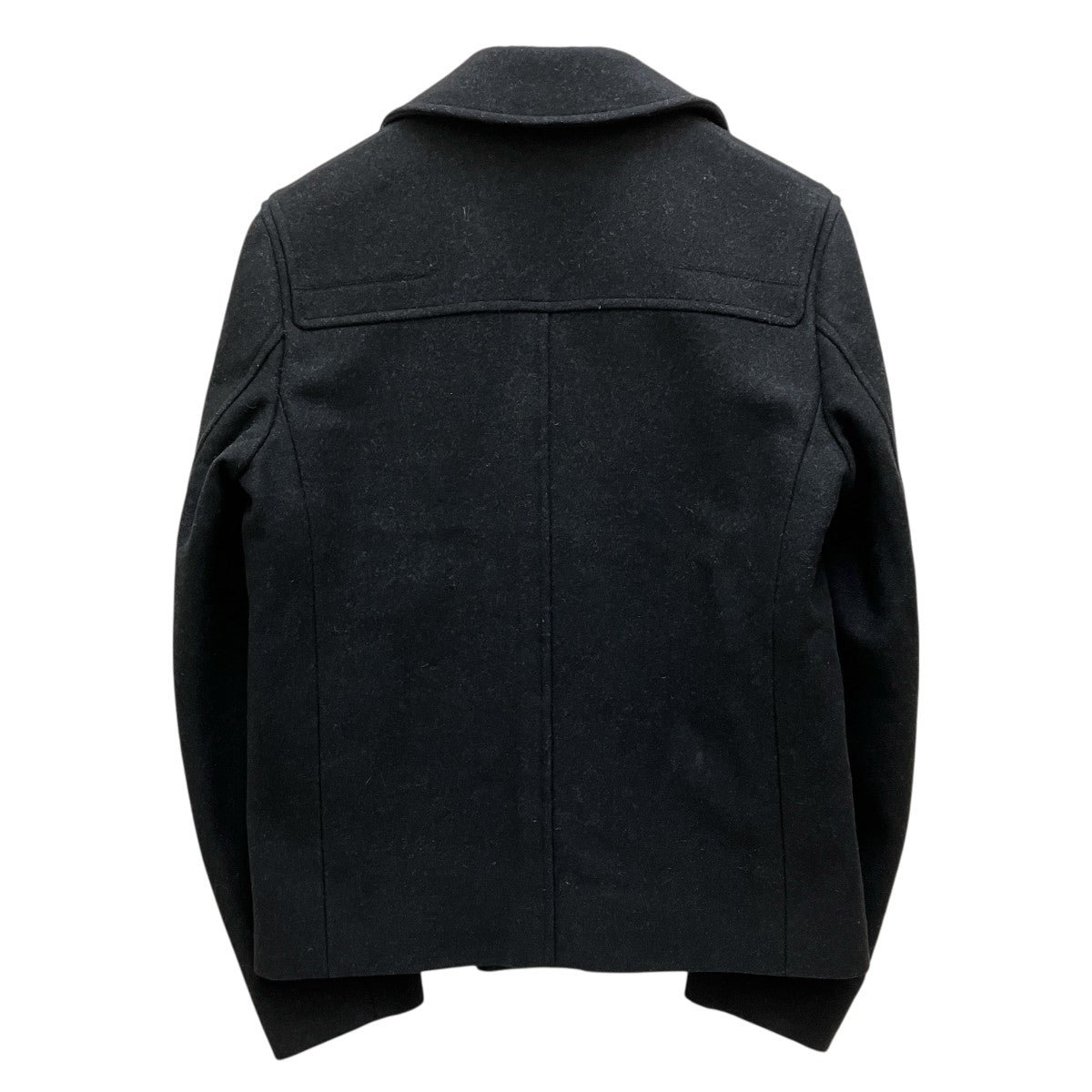 size42☆極美品☆ディオールオム メルトンウール製Pコート ブラック Dior Homme(ディオールオム) ショートPコート233C433A2068