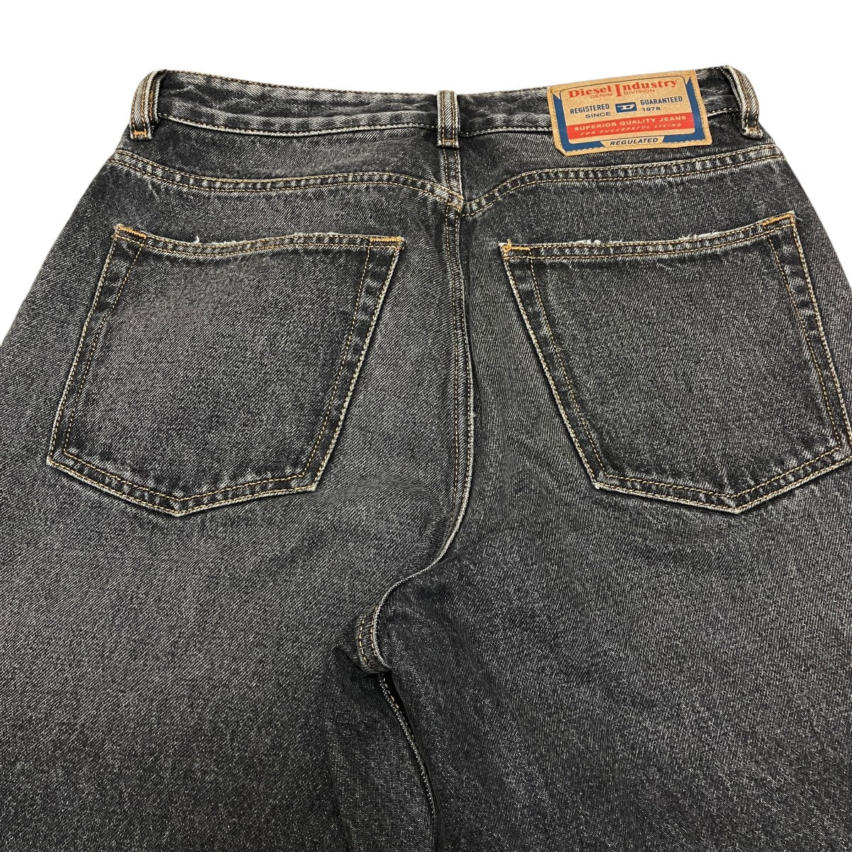 DIESEL - DIESEL ワイドデニムパンツ サイドライン 異素材切替え