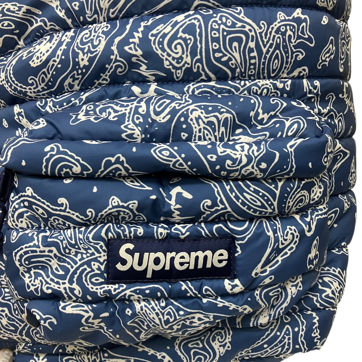 Supreme(シュプリーム) Puffer Backpack Blue Paisleyペイズリー
