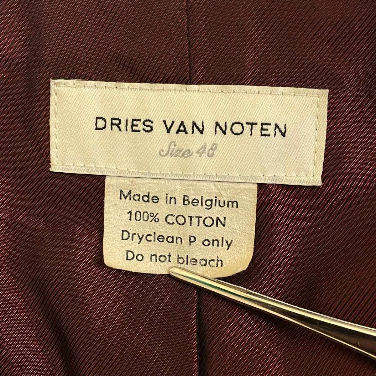 DRIES VAN NOTEN ベルギー製 48 ライカ期　デッドストック DRIES VAN NOTEN(ドリスヴァンノッテン) ライカ期テーラード