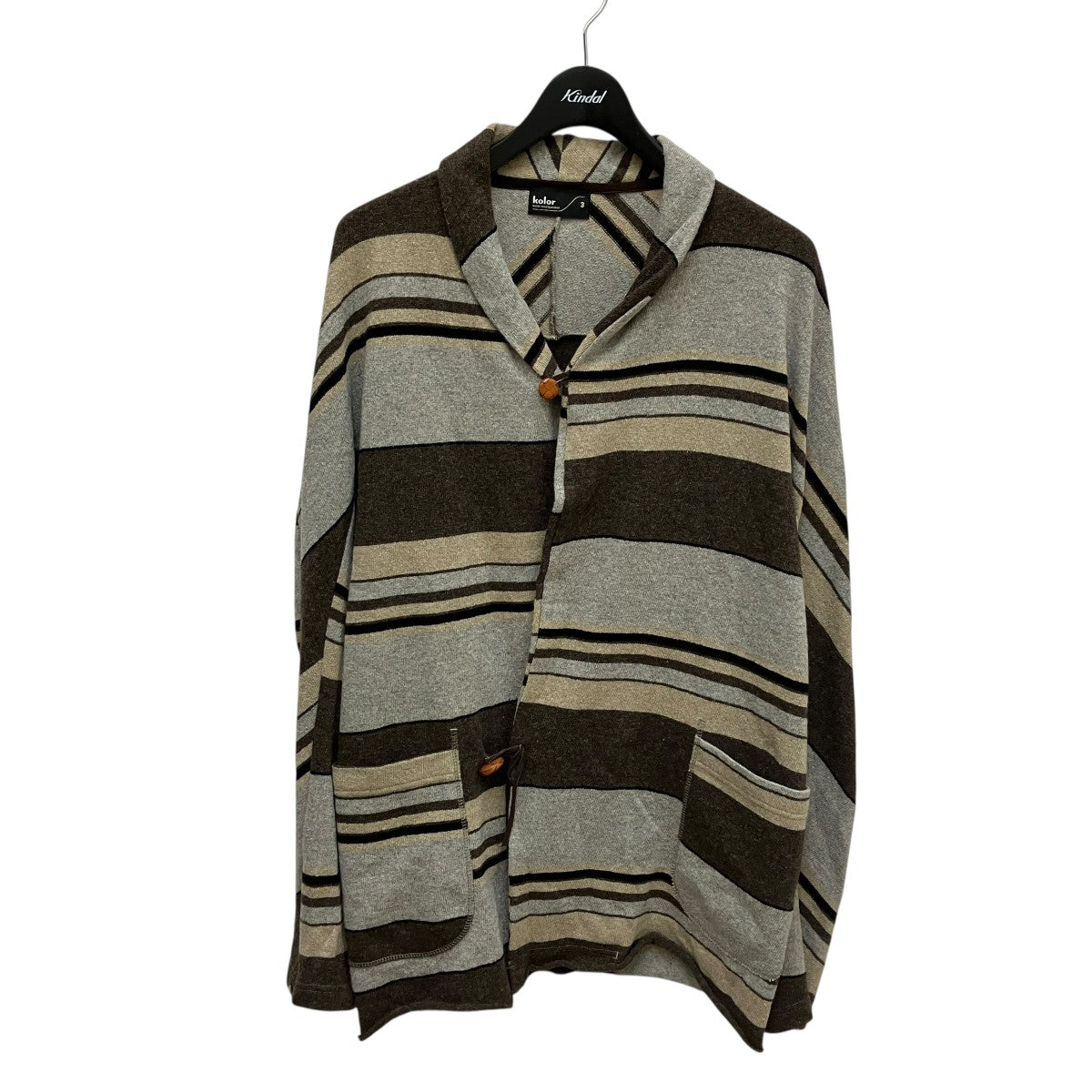 KOLOR カシミアウールメルトン ドッキングコート kolor』